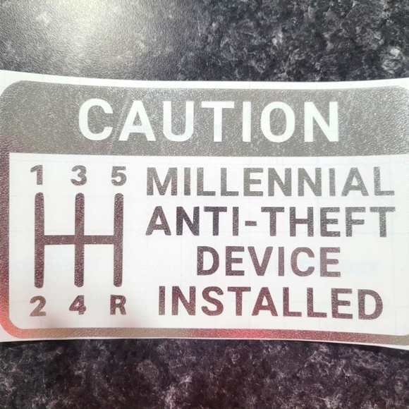 Caution Vinyl Car Decal - Picture 1 of 1